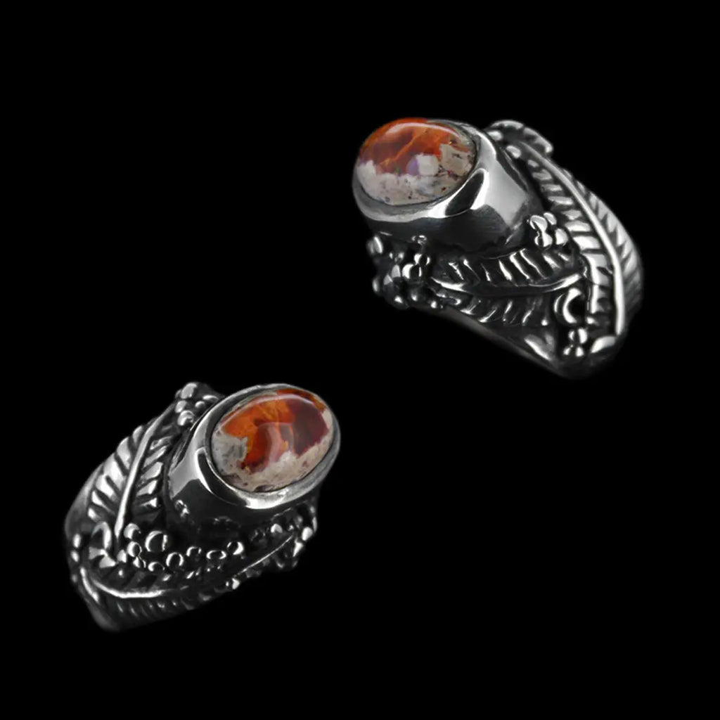 Dumbledore Ring Mexican Fire Opal - H.P Curiouser Collective