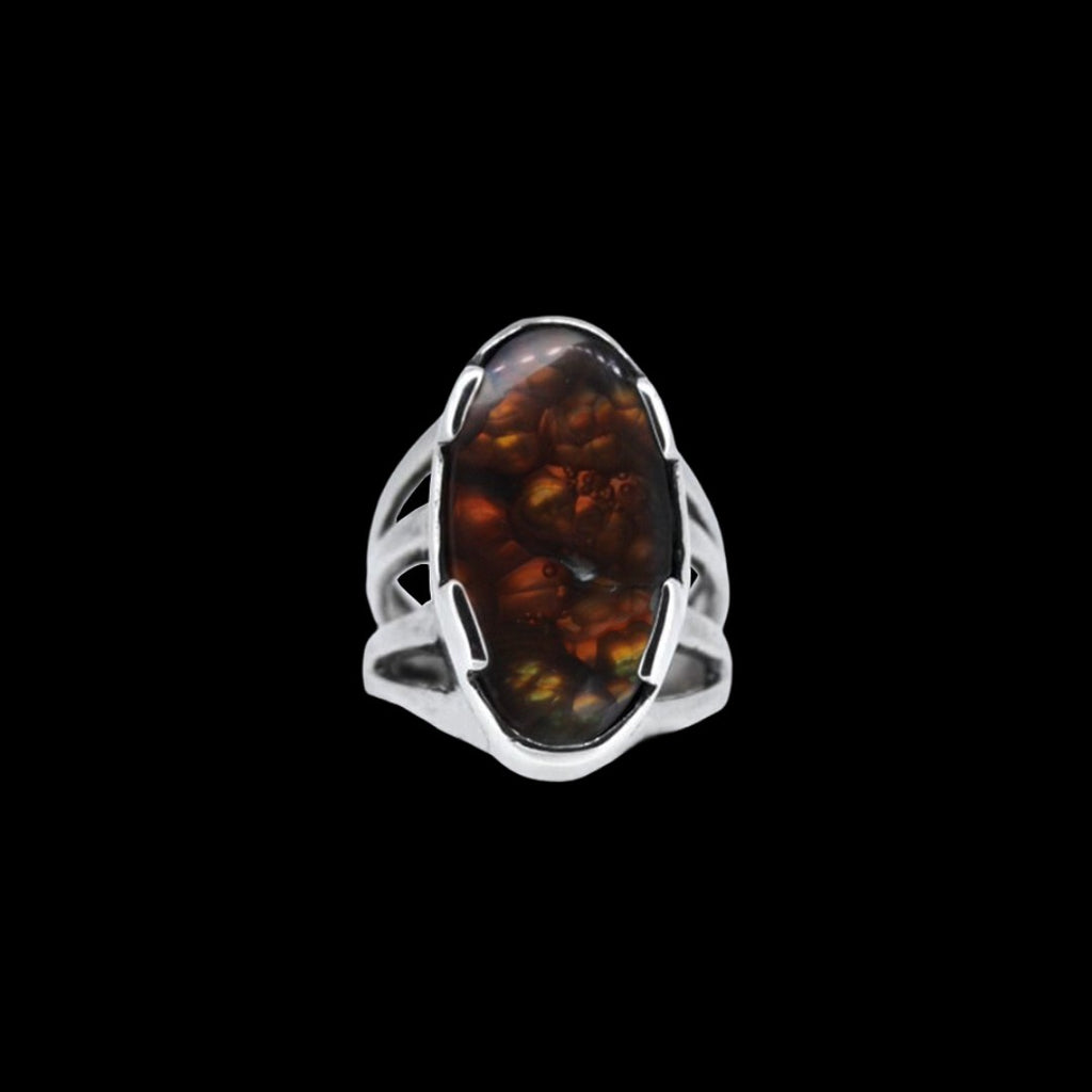 Fire Agate Banded Ring Curiouser Collective