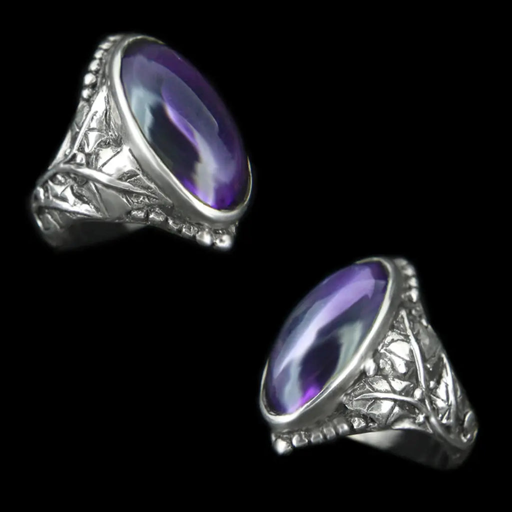Ivy Oval Ring - Amethyst Curiouser Collective