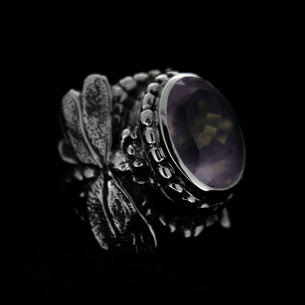 Large Dragonfly Ring - Rose Quartz.. Curiouser Collective