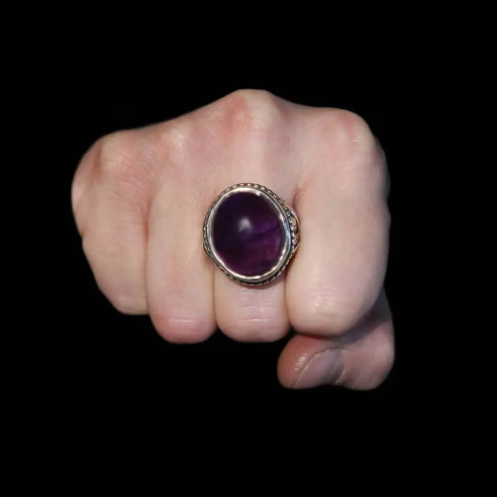 Large Ivy Leaf Ring - Amethyst. Curiouser Collective
