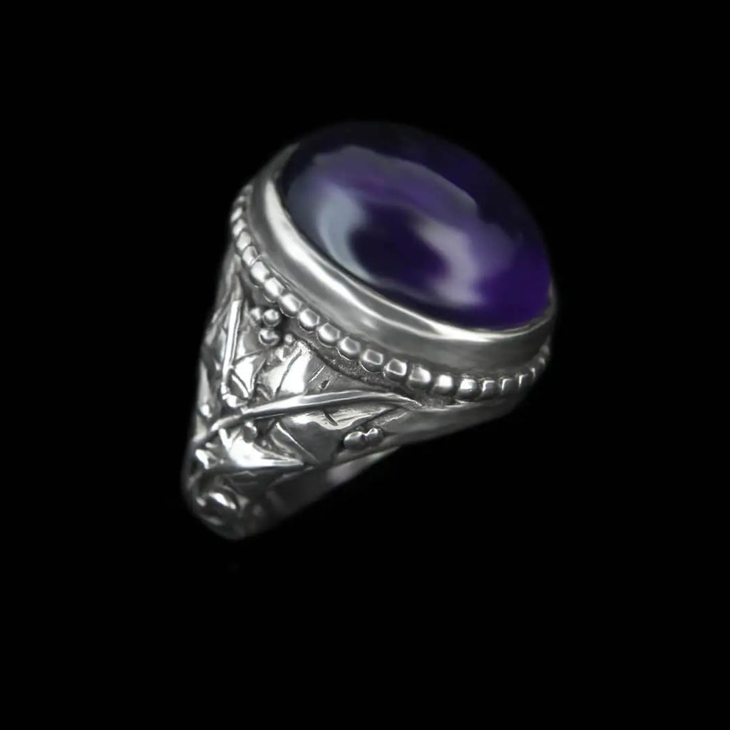 Large Ivy Leaf Ring - Amethyst... Curiouser Collective