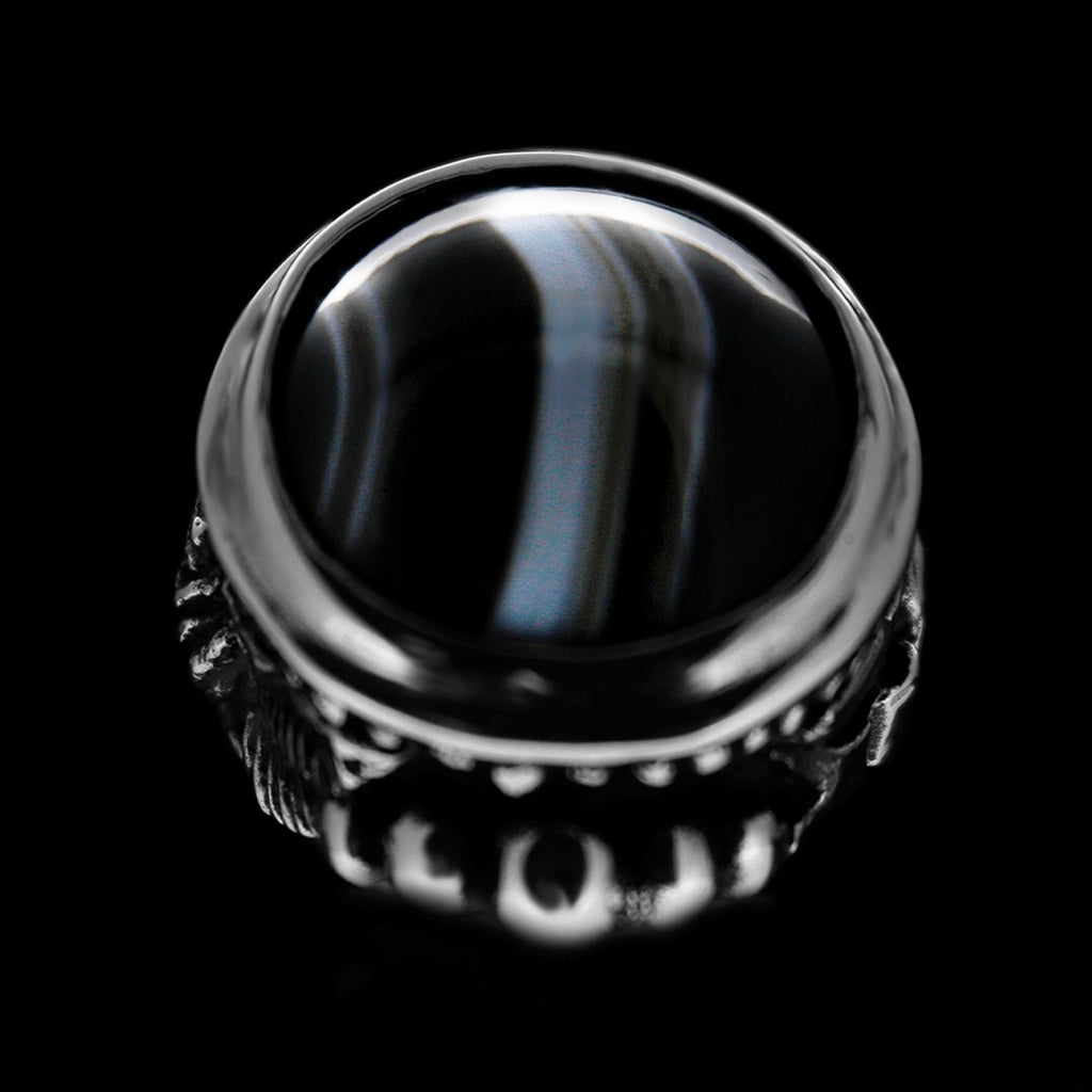 Large Pro Noblem Ring - Round Victorian Onyx Curiouser Collective