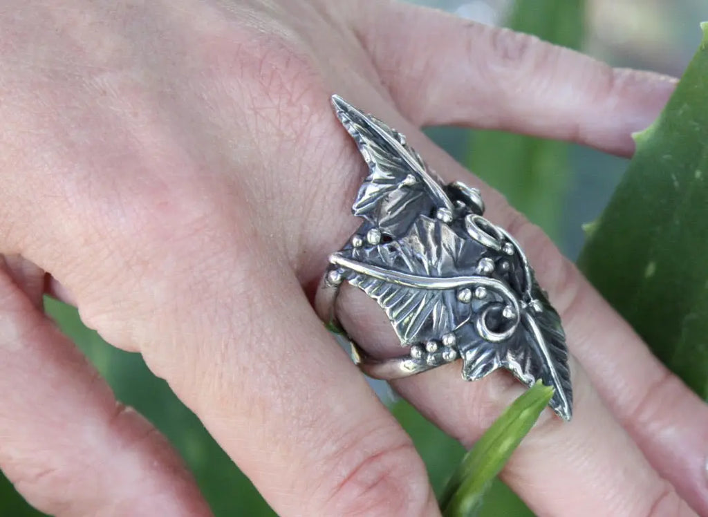 Pointed Ivy Leaf Ring Curiouser Collective