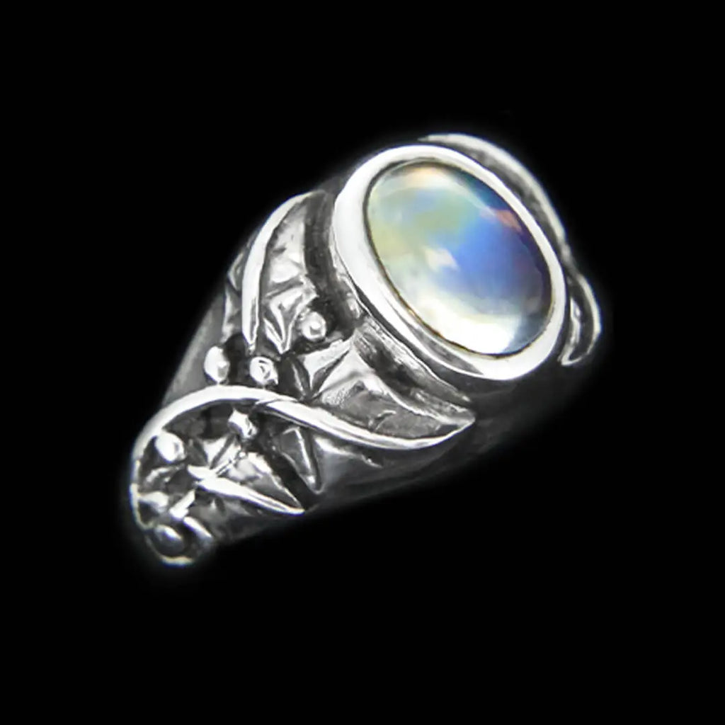 Small Ivy Leaf Ring - Moonstone Curiouser Collective