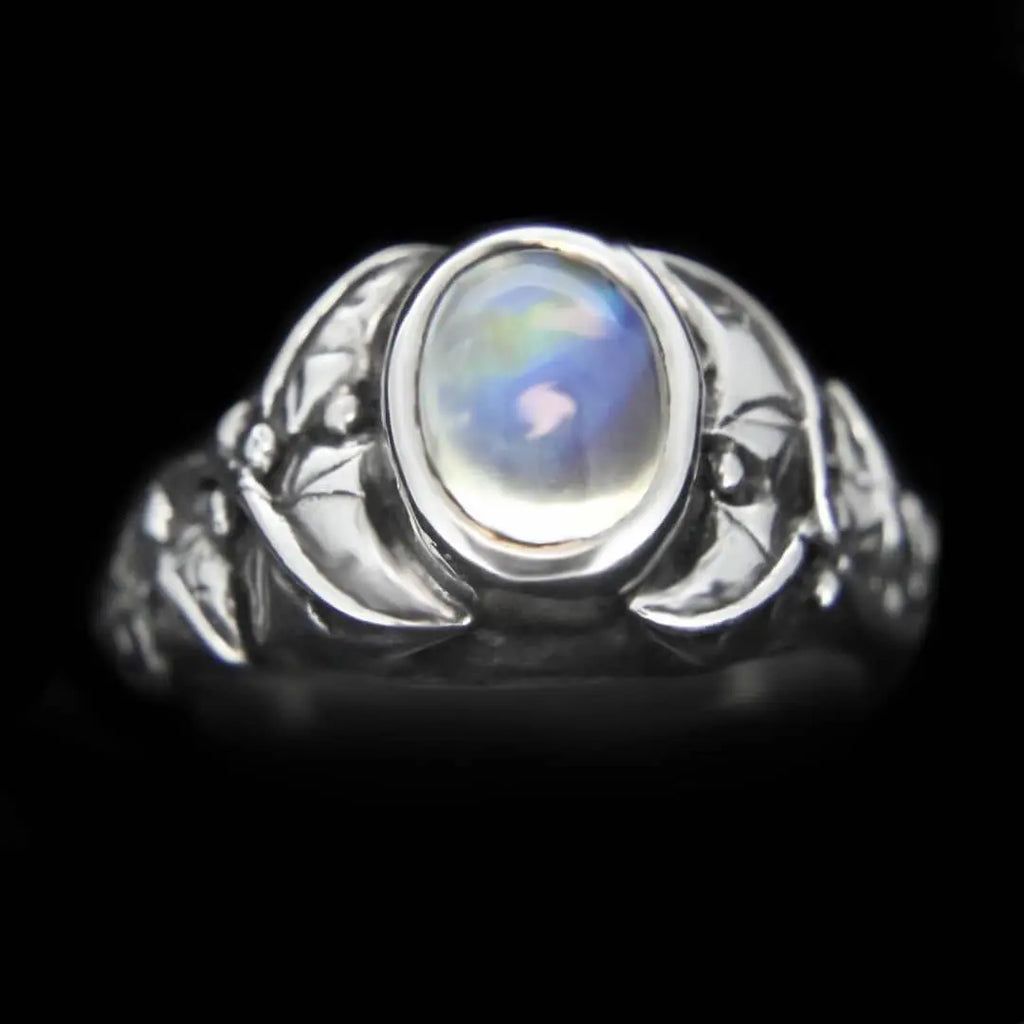 Small Ivy Leaf Ring - Moonstone.. Curiouser Collective