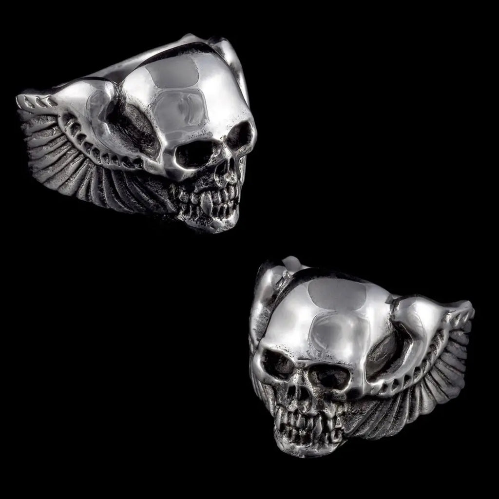 Winged Vampire Skull Ring V2 Curiouser Collective